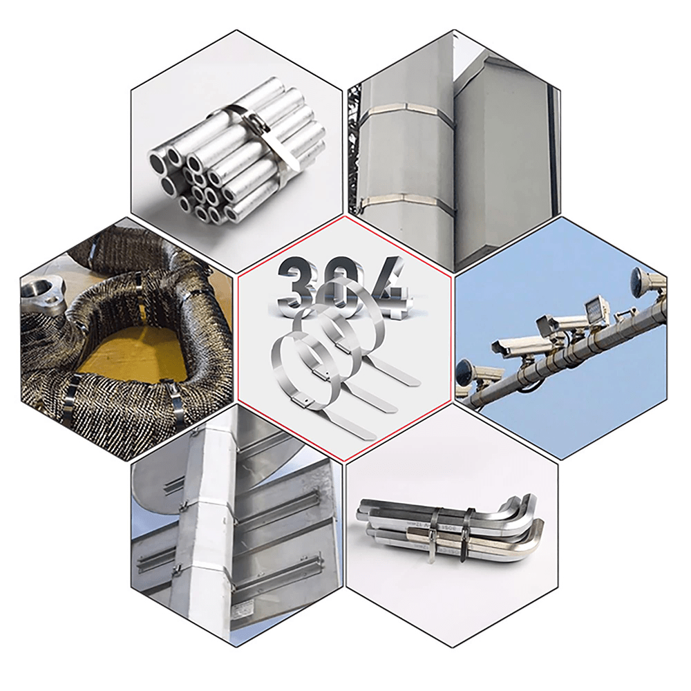 100 PCS Metal Cable Zip Ties Stainless Steel Heavy Duty Self - Locking Cable Ties - HomeDIYer