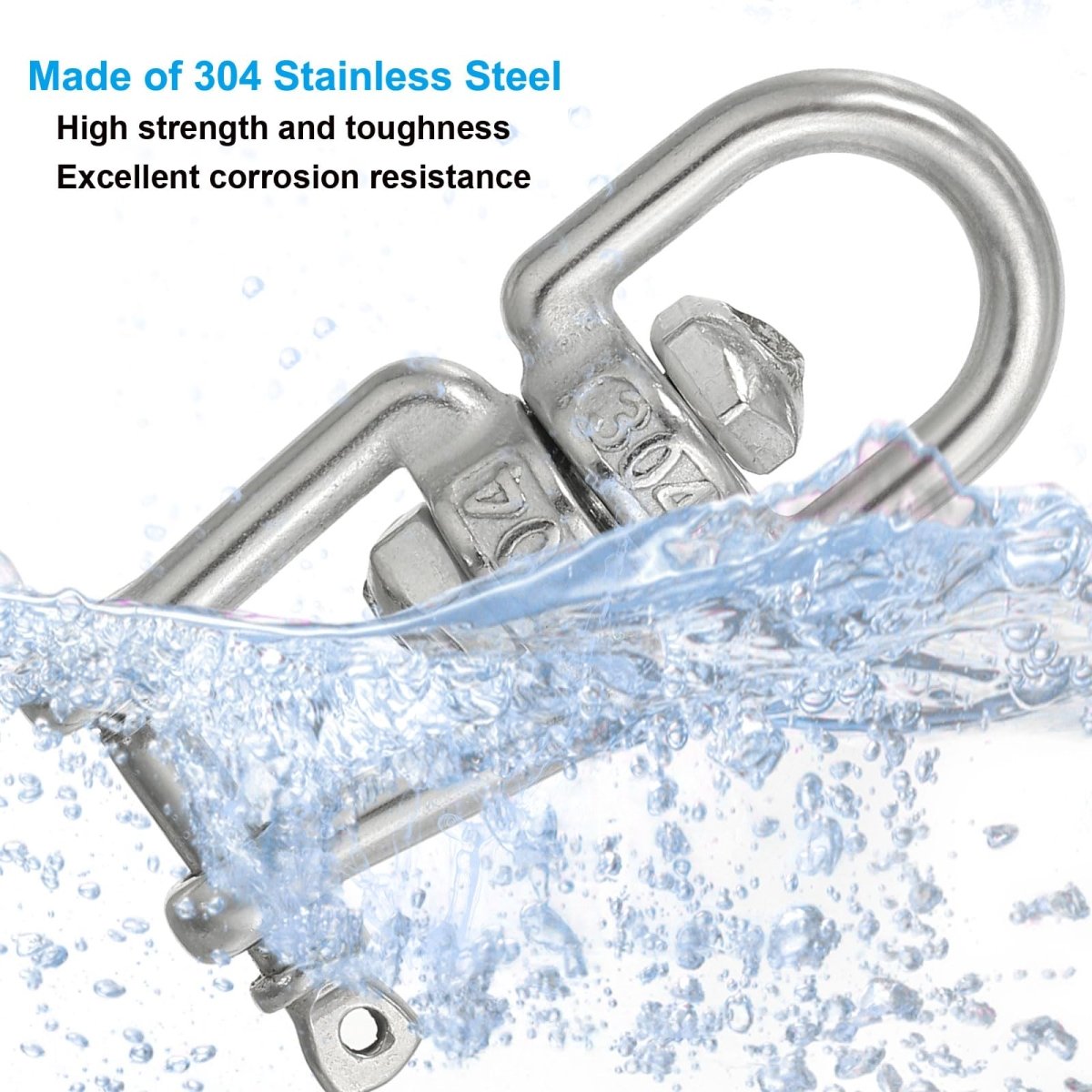 304 Stainless Steel Anchor Swivel Jaw - Eye Connector M4 - M20 10Pcs - HomeDIYer