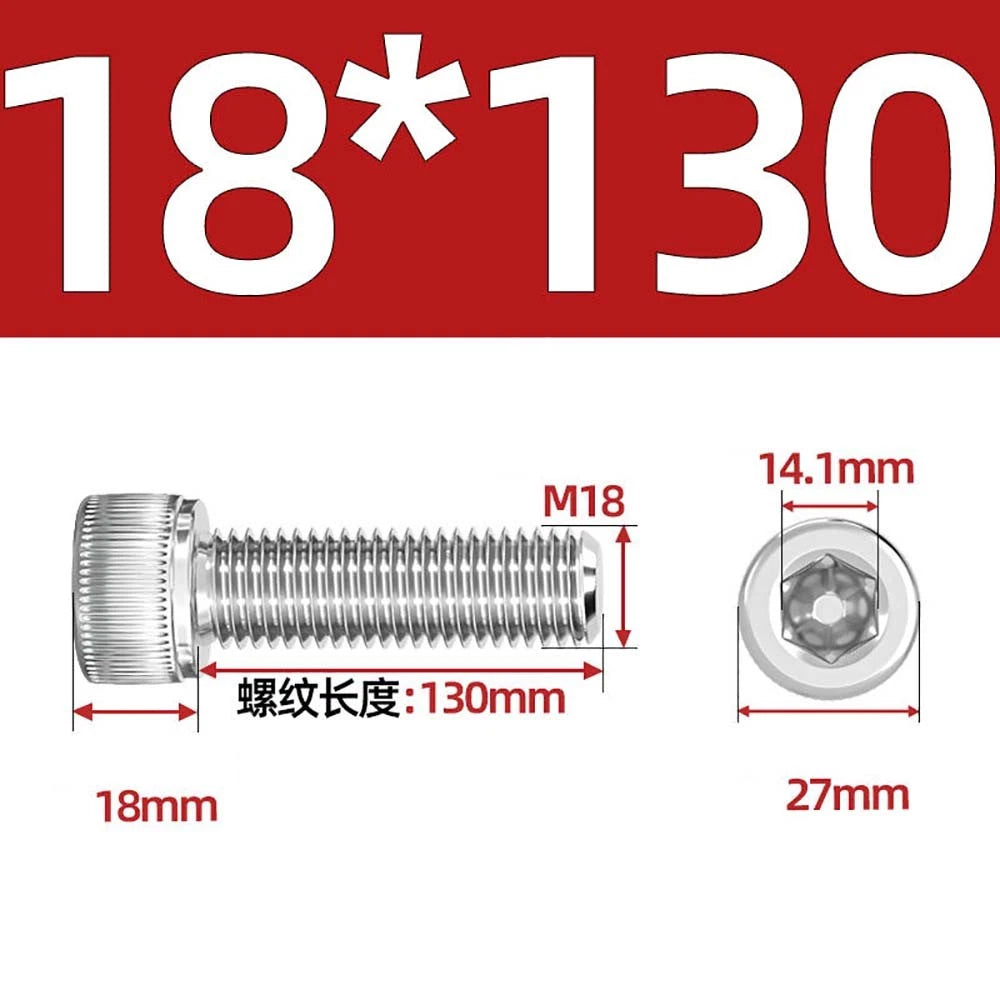Socket Head Cap Screws – A2 Stainless Steel, M6 to M24, Hex Drive (DIN 912)