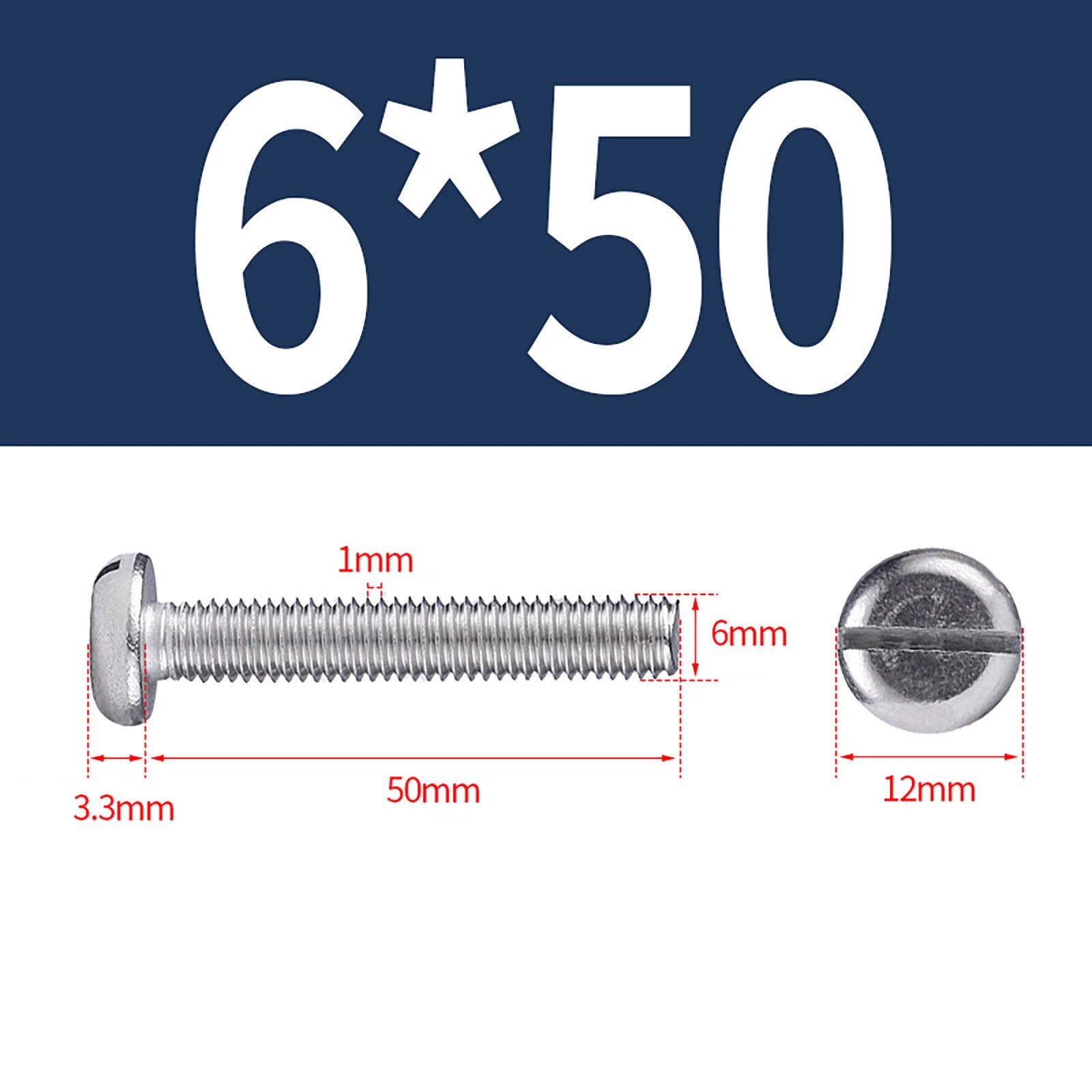 M1.6 to M10 Slotted Cheese Head Machine Screws | A2 Stainless Steel DIN 84