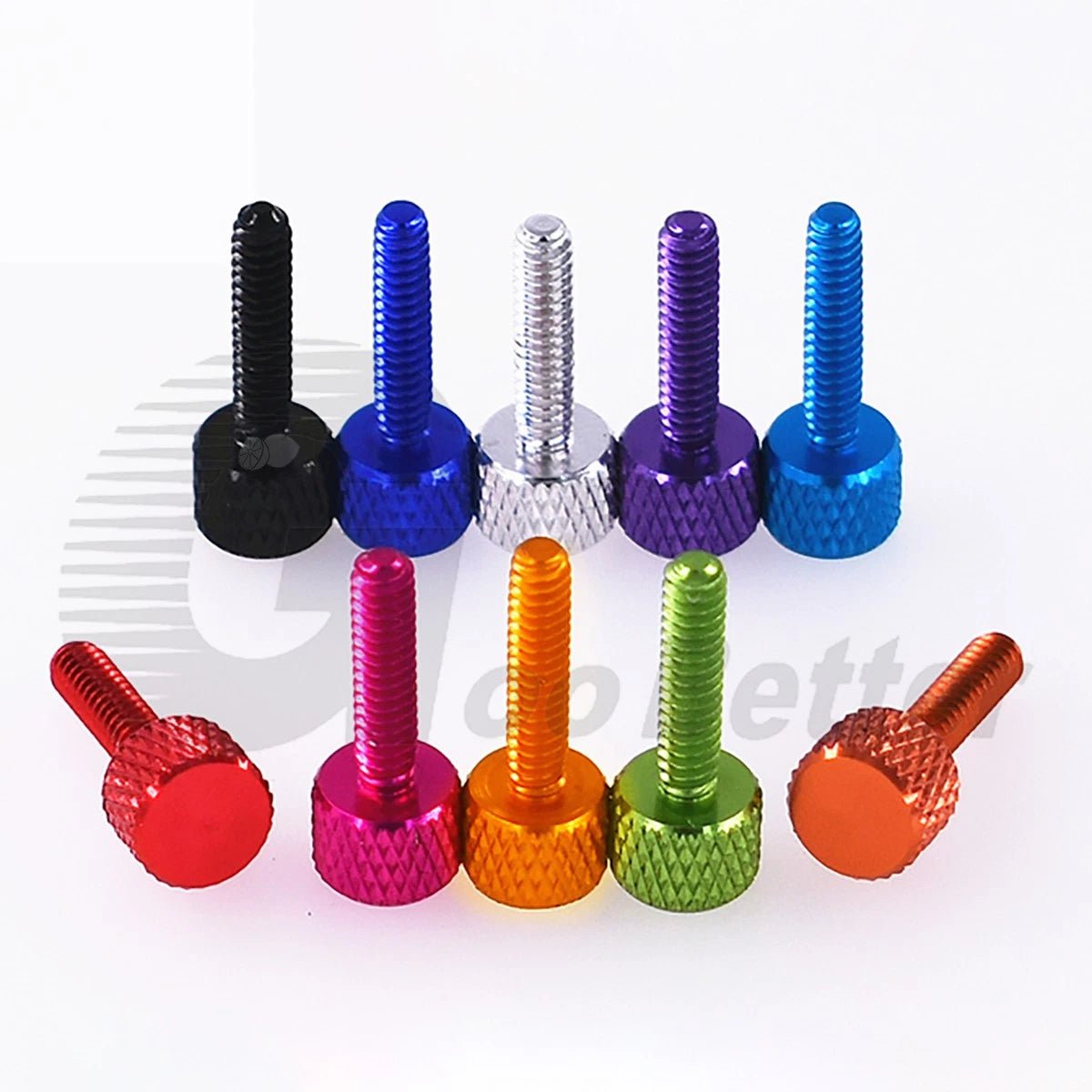 Knurled Thumb Screws UNC 6 - 32 — Aluminum Hand - Grip Knob Bolts, 10 Colors - HomeDIYer