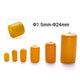 Rubber Thread Protector Caps – Φ1.5mm to Φ24mm, Yellow & 6 Colors (PVC Vinyl)
