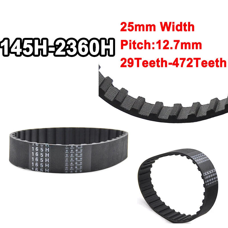 H Timing Belt Closed Loop 25mm Wide 12.7mm Pitch – 29 to 472 Teeth