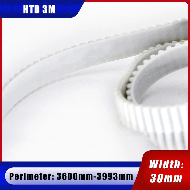 HTD3M Timing Belt 30mm Wide – Polyurethane Steel Wire, 3600–3993mm Perimeter