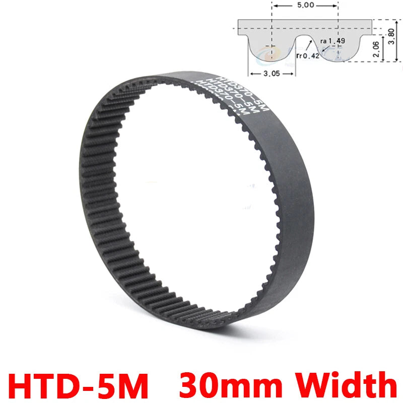 HTD 5M Timing Belt 30mm Wide Closed Loop Rubber Drive Belt – 50 to 754 Teeth