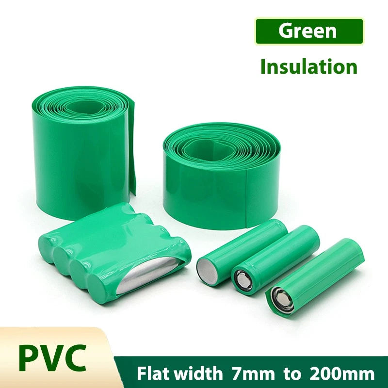 Green PVC Heat Shrink Tubing – Battery & Wire Insulation Sleeve (7mm–200mm)