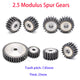 2.5 Mod 12T-75T Spur Gears pitch 7.85mm 45# Steel Pinion Motor Gear Thick 25mm