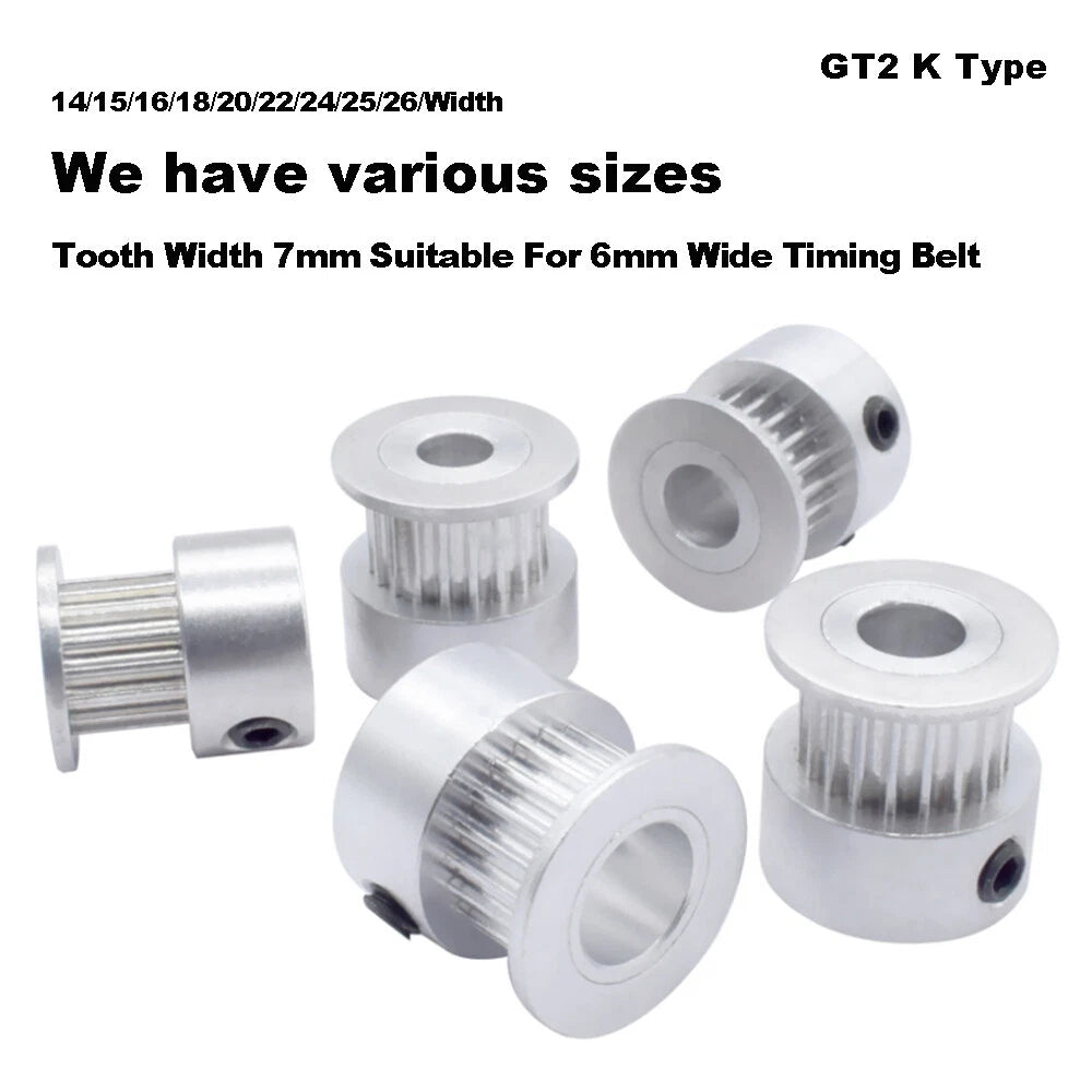 GT2 Idler Timing Drive Pulleys 14/15/16/18~26 Tooth,For 6mm Belt 3D Printer CNC