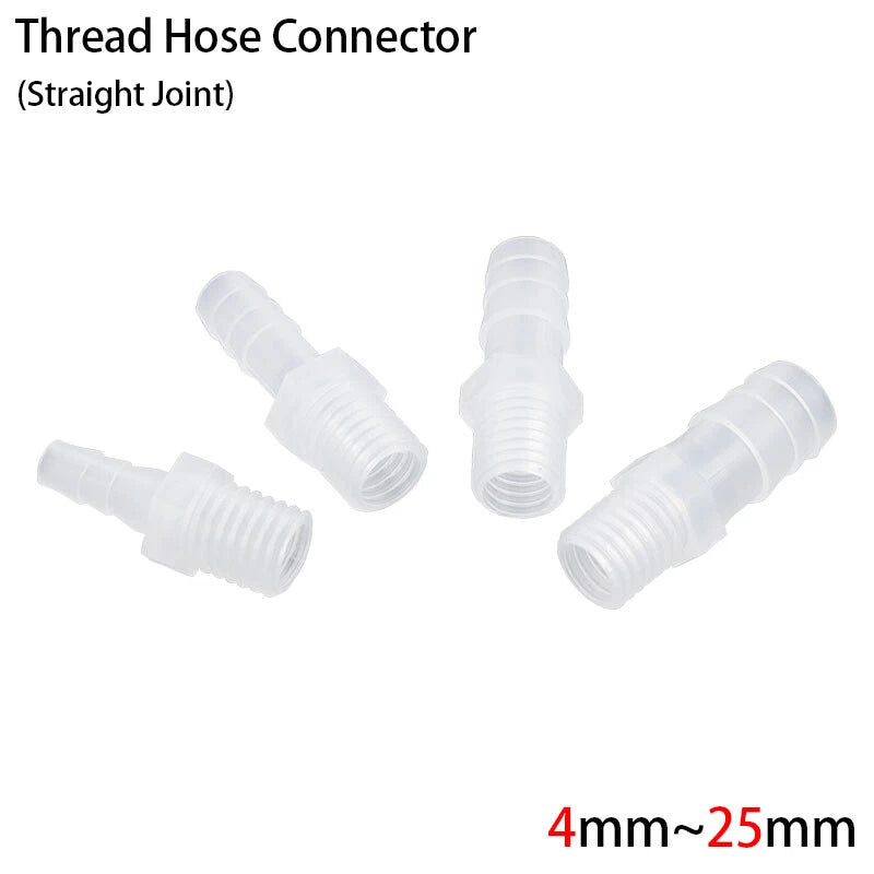 External Thread Straight Joint Plastic Tube Connector 4mm–25mm