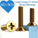 Brass Pozi Countersunk Machine Screws DIN 965 M2-M8 Flat Head
