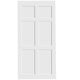 28" x 84" Six Panel Real Primed Door Slab, DIY Panel Door, Modern Interior Barn Door, Water-proof, Anti-deformation, Pre-Drilled Ready to Assemble, Suitable for Pre-hung Door and Barn Door