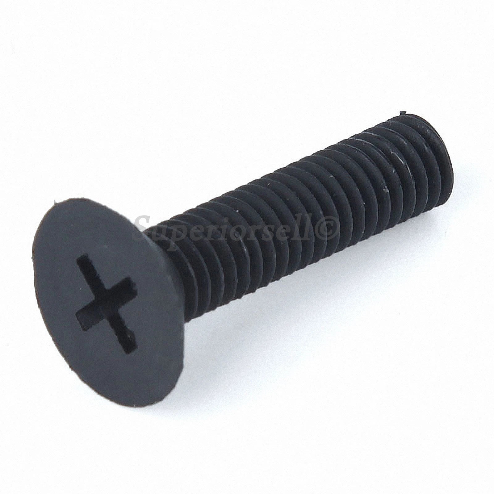 Black Nylon Phillips Flat Head Machine Screws – M2.5 M3 M4 M5 M6, Plastic, Corrosion-Resistant