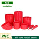 PVC Heat Shrink Tubing Red — 7mm to 280mm Flat Width, Battery & Wire Insulation Sleeve