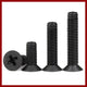 Black Plastic Phillips Flat Head Machine Screws — M2.5 to M8, Multiple Lengths