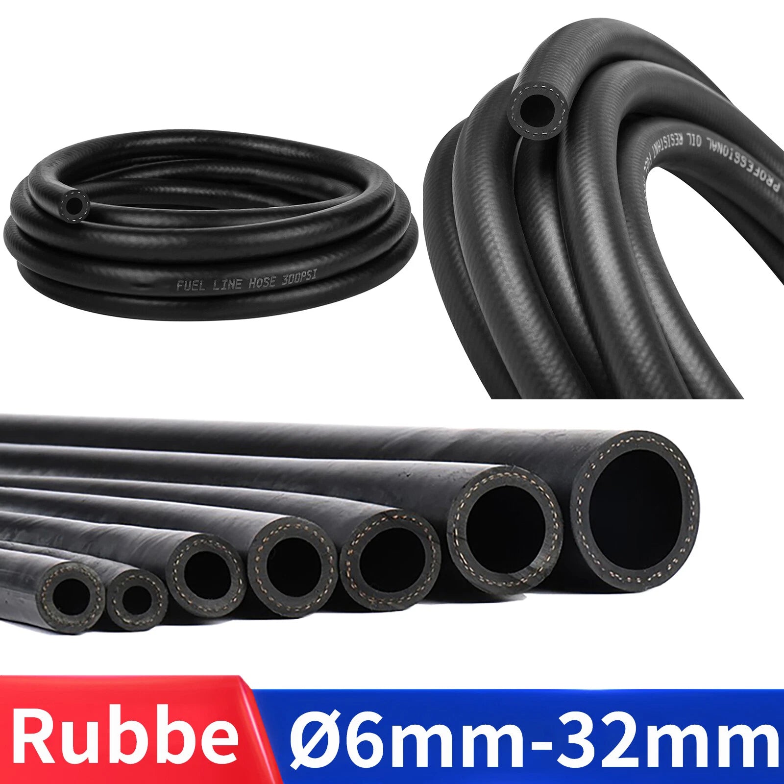 Rubber Reinforced Fuel Hose Engine Unleaded Petrol Diesel Oil Line Fuel Pipe E10