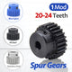 1 Mod Pinion Gear Spur Gears 20-24 Teeth 4-12mm Bore No Step/Blue Nylon/D-hole
