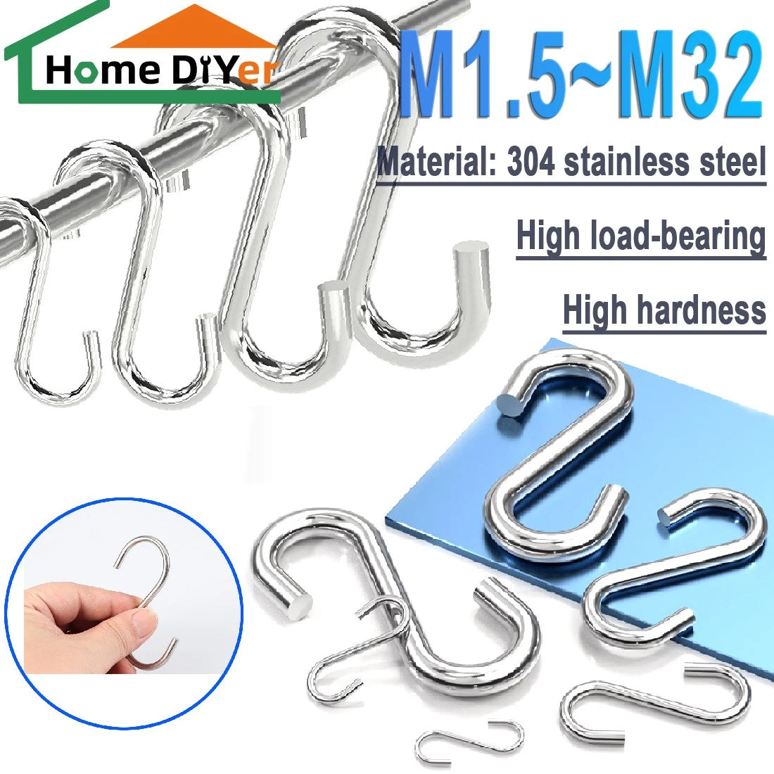 Quality Stainless S Hooks Kitchen Pan Utensil Bathroom Clothes Hanger Hanging