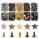 200Sets Gun Metal Star Rivets for Leather Star Rivet Studs Garment Rivets Leather Rivets Studs and Spikes for Leather Craft DIY