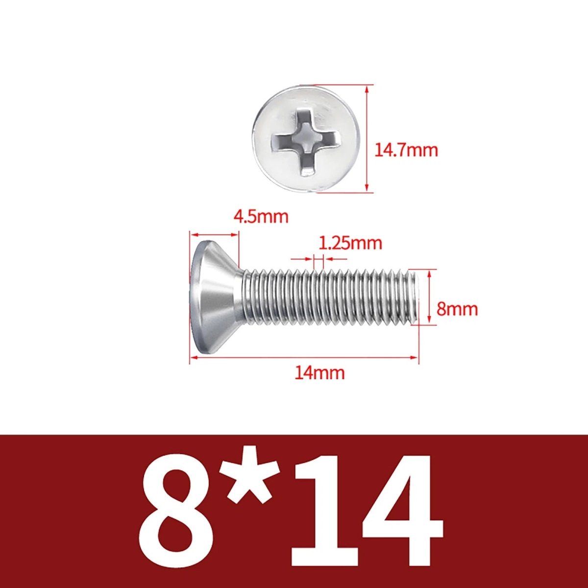 M3–M10 Phillips Countersunk Machine Screws – A2 Stainless Steel, Flat Head, Fully Threaded (3–100mm Overall Length) - HomeDIYer