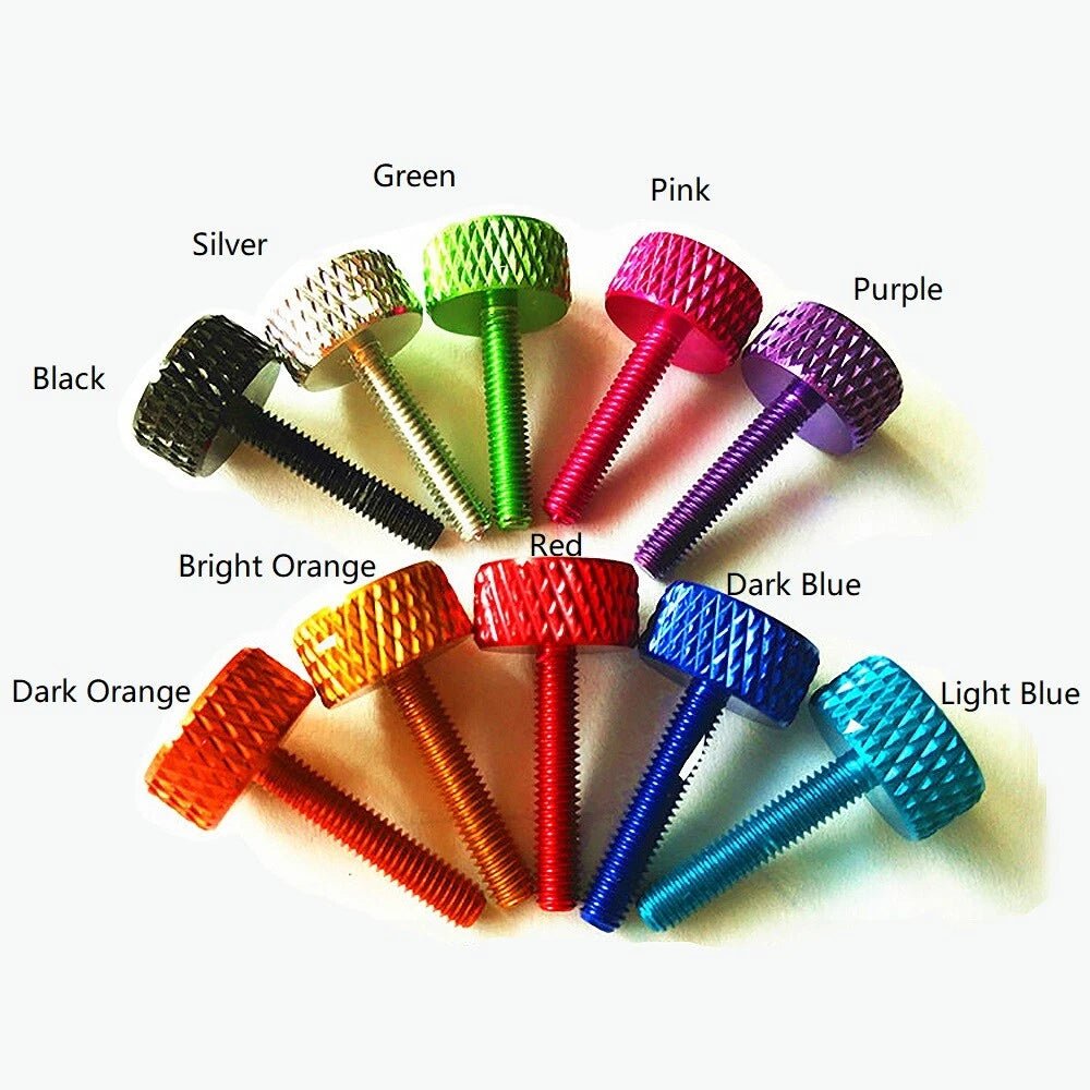 M3 Knurled Thumb Screws – Aluminium Mesh Hand Grip Knob Bolts, 35/40mm Thread Lengths (Anodised Colours) - HomeDIYer
