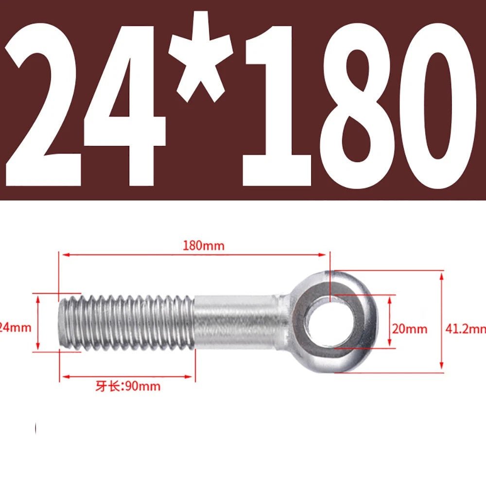 M5 - M24 A2 304 Stainless Steel Partially Threaded Forged Eye Bolts with Rings for Wire Rope & Hanging - HomeDIYer