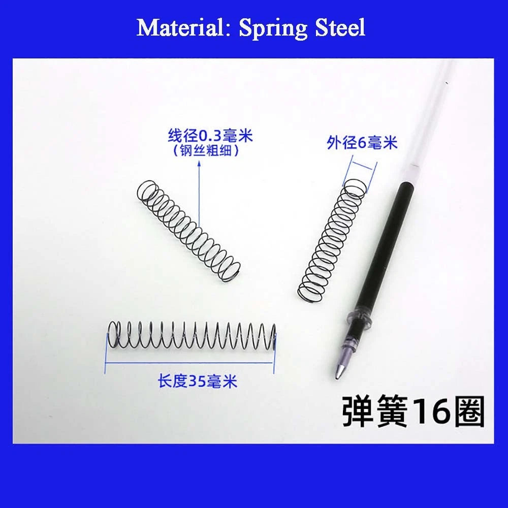 Spring Steel Small Compression Spring 0.2/0.3/0.4mm Wire Diameter 3-50mm Length