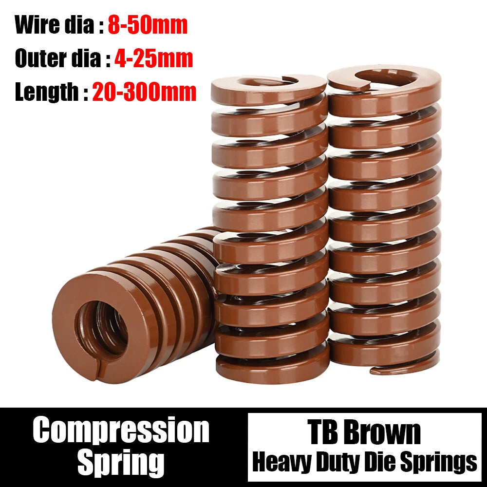 Heavy Load Duty Compression Die Spring Brown 8mm-35mm Outer Dia 20mm-300mm Long