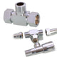 1/2" Chrome Brass Pipe Fittings – Tee & Elbow Connectors (Multiple Thread Types)