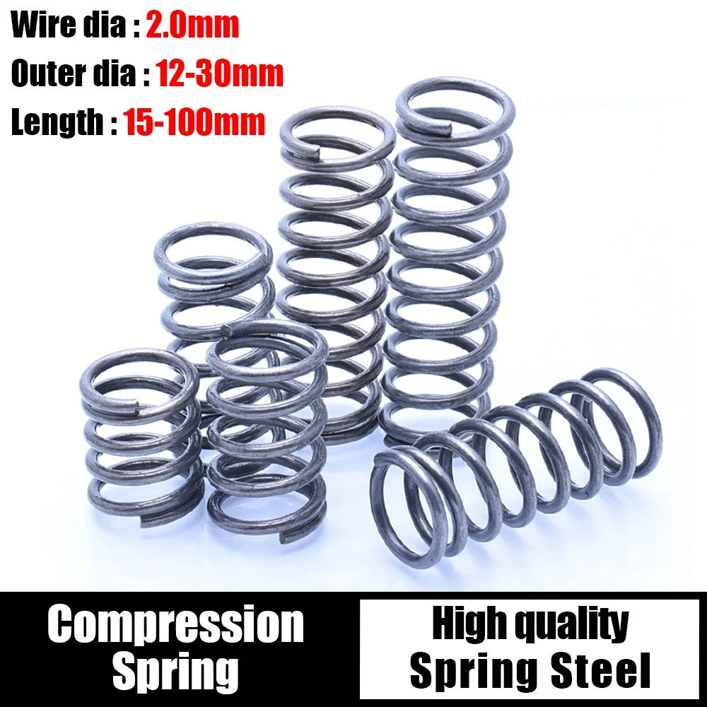 Compression Spring 2.0mm Wire Diameter Length 15mm-100mm Pressure Compressed