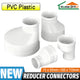 PVC Eccentric Reducer Connectors Adapter Metric Plumbing Fittings For Water Pipe
