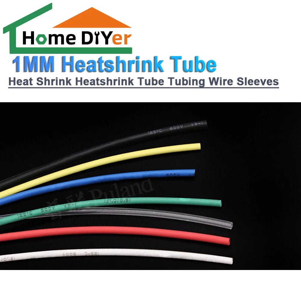 1mm Heat Shrink Tubing — Wire Insulation Sleeves (5/10/15 pcs) - HomeDIYer