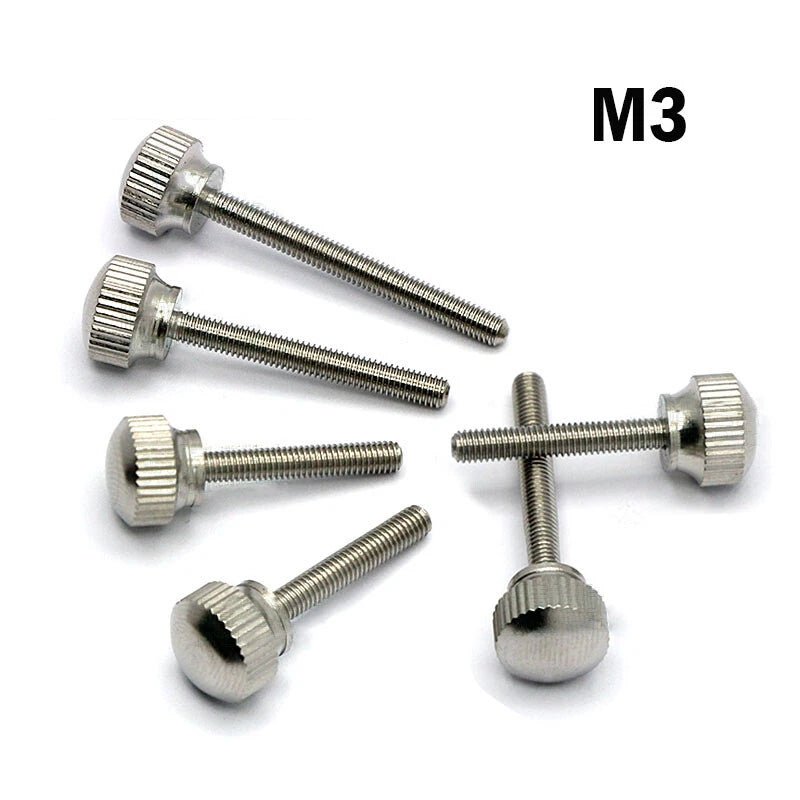 M3 x 18/25/30mm Knurled Thumb Screws – 303 Stainless Steel Hand Grip Bolts - HomeDIYer