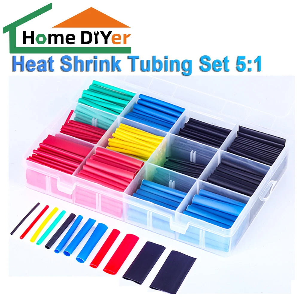 5:1 Heat Shrink Tubing Set – Waterproof Dual-Wall Insulation Sleeve Kit