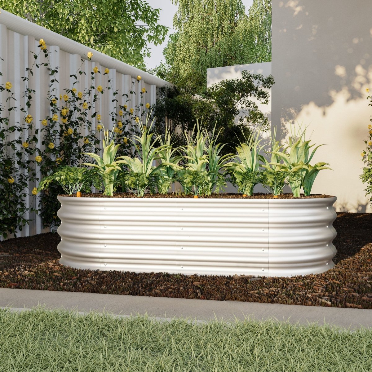 Raised Garden Bed Kit, Galvanized Planter Raised Garden Beds for Outdoor for Vegetables,Flowers &Herbs, Heavy Duty, Rust - Resistant, Easy Assembly - HomeDIYer