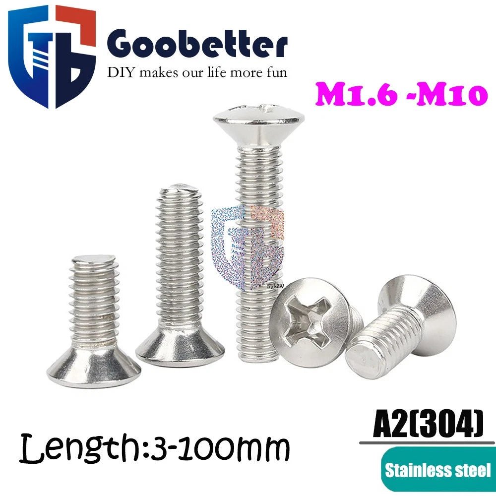 Phillips Oval Head Machine Screws Stainless Steel — M1.6 to M10, All Sizes - HomeDIYer