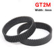 GT2 Closed Loop Timing Belt 2mm Pitch 6mm Wide — 49 to 625 Teeth for CNC 3D Printer
