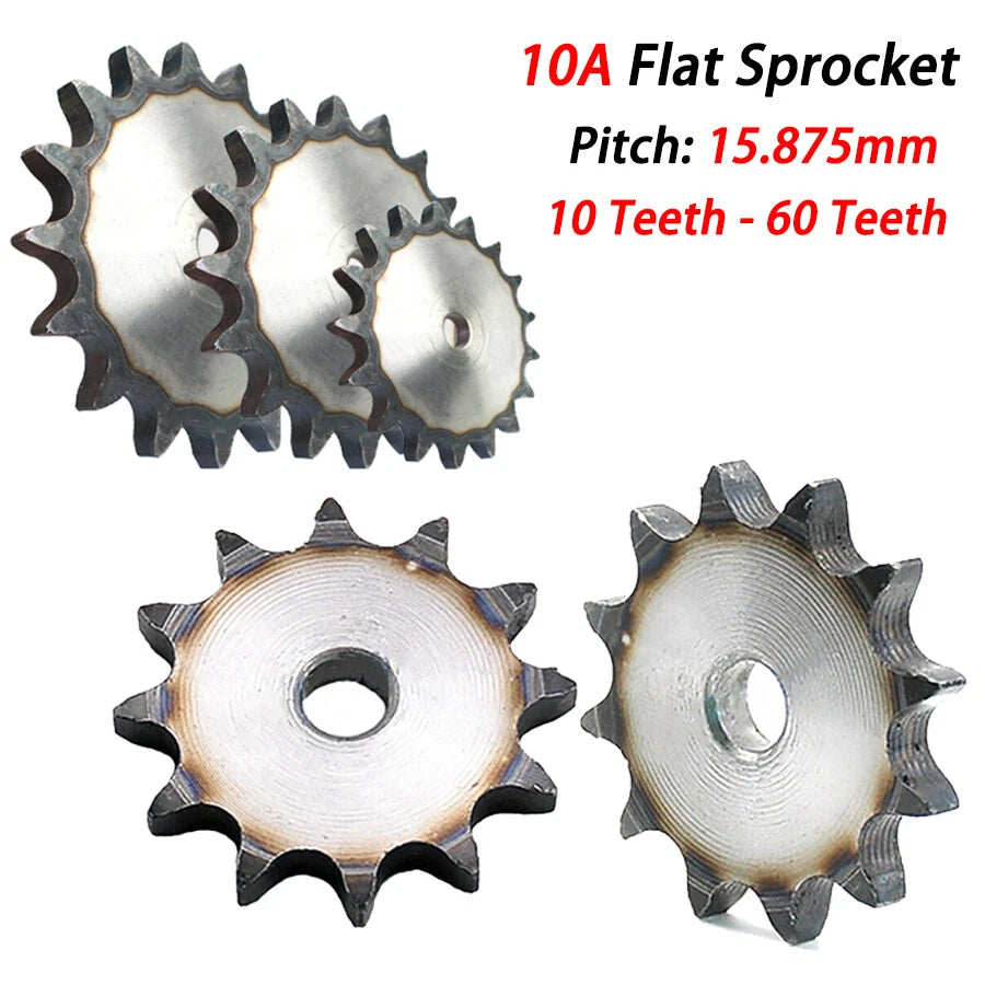 10A Chain Drive Flat Sprocket 10-60 Tooth Roller Chain Pitch 15,875mm Chain Link