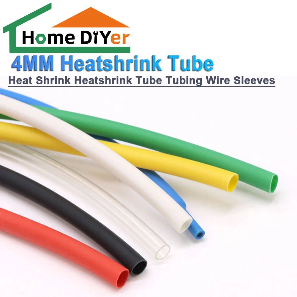 4mm Heat Shrink Tubing — 2:1 / 3:1 Glue - Lined / 4:1 / PTFE Wire Sleeving - HomeDIYer