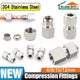 304 Stainless Steel Compression Fittings – Female Straight Coupling Connector