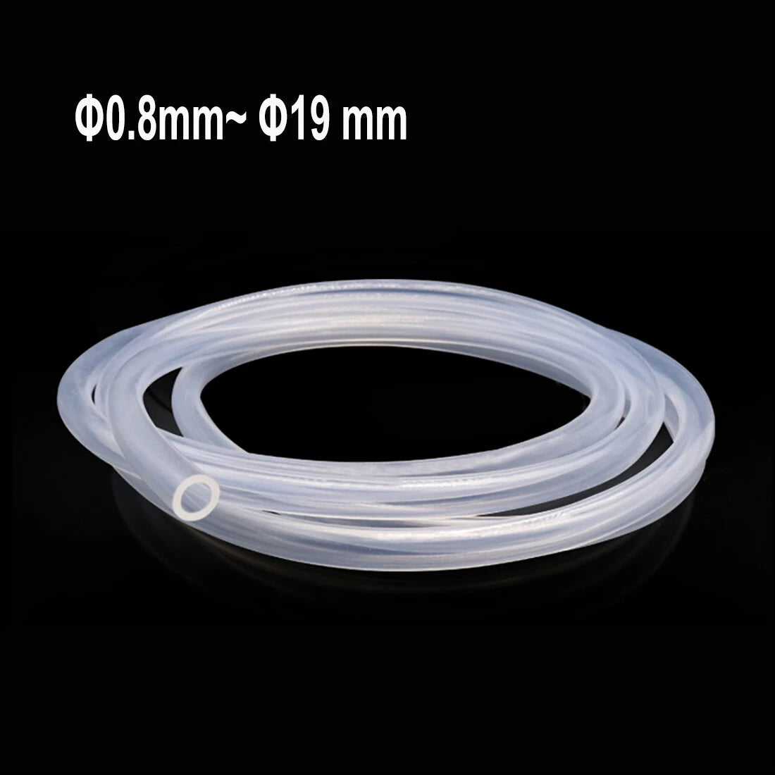 Clear Food Grade Silicone Tubing for Peristaltic Pump — ID 0.8–19mm