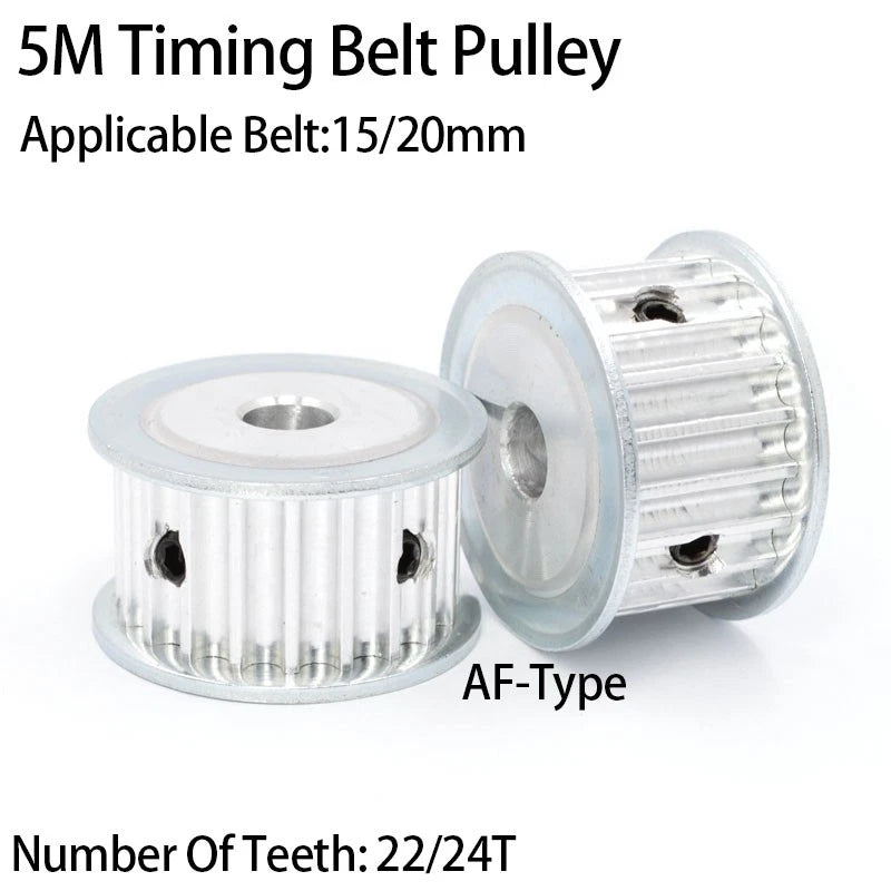 5M AF-Type Timing Belt Pulley 22/24T Synchronous Wheel For 15mm/20mm Width Belt