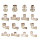 3/4" - 1/2" BSP Brass Pipe Fittings – Elbow 90°, Tee & Union Coupler, Male & Female Thread