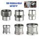 201 Stainless Steel Pipe Fittings — Female Socket Coupler Adapters (1/2", 3/4", 1")