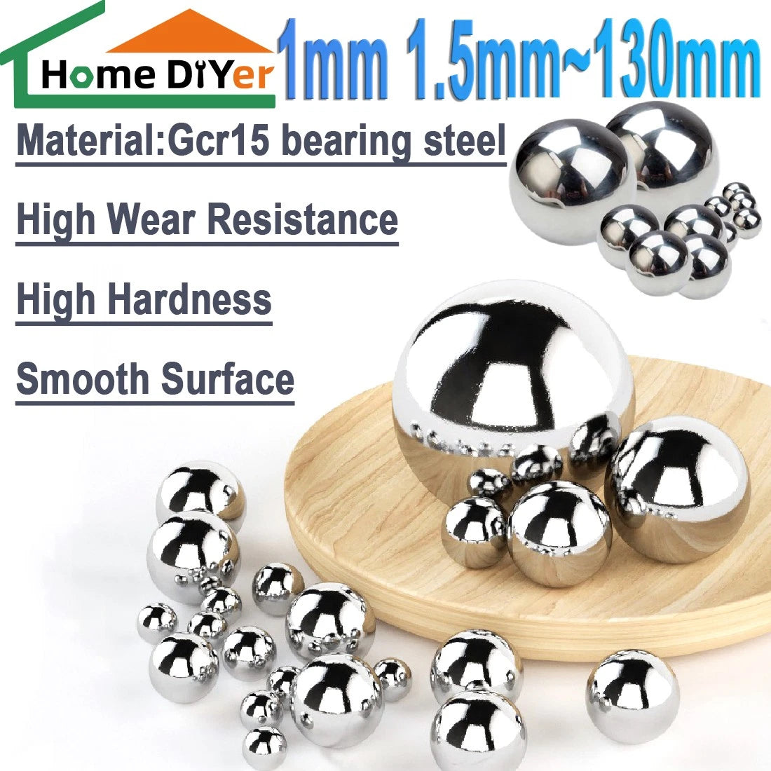 1mm~130mm High Precision Smooth Ball Solid Loose Bearing Balls bearings steel