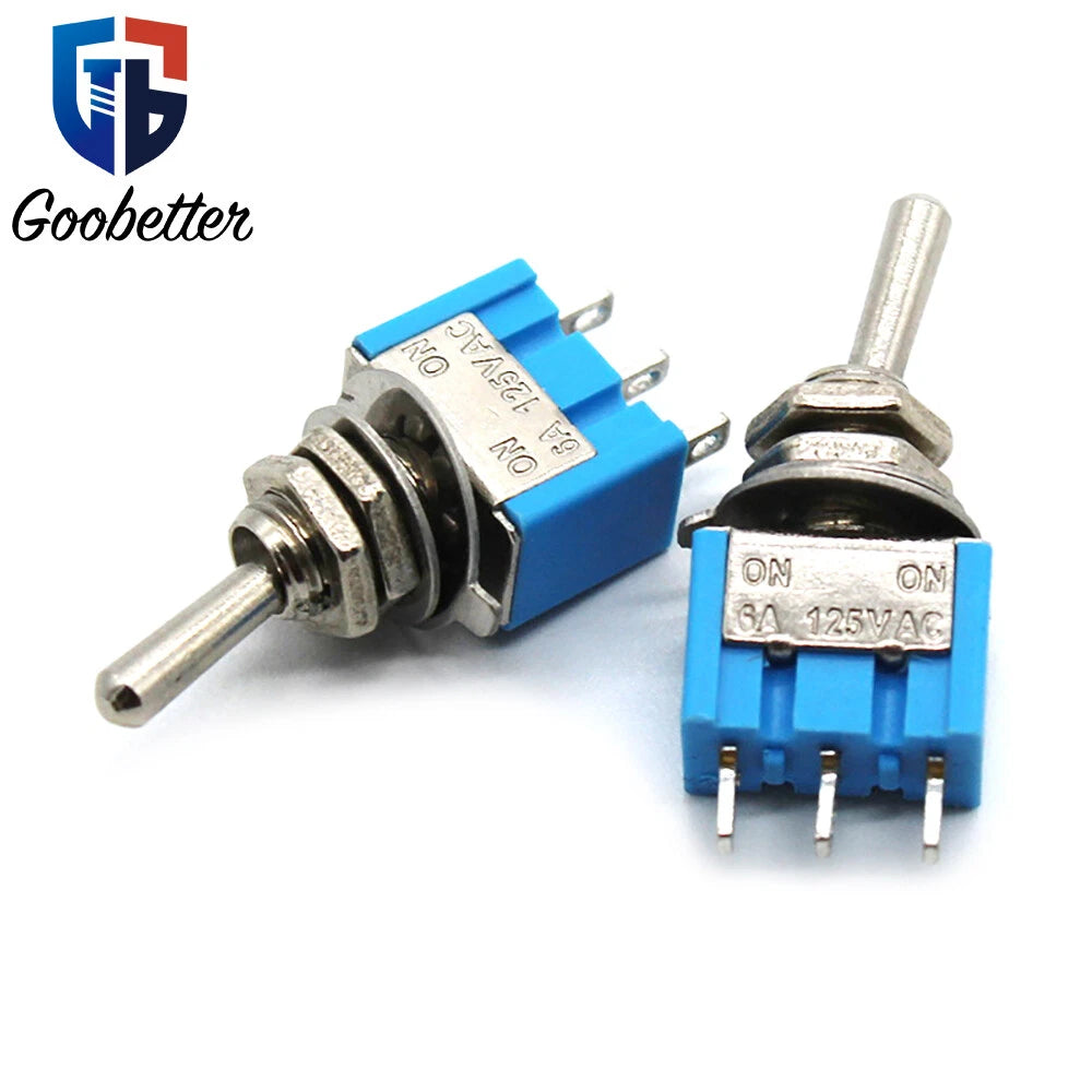 Miniature Toggle Switch SPST On-Off 2 Position — Boat, Car Dash, Model Railway