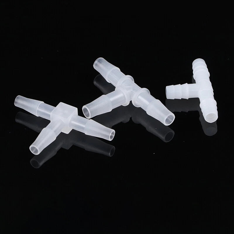 Plastic Connector Barbed Pipe Hose T Piece Joiner Tubing Air Fuel Water 3 Way