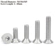 M3 M4 M5 Flat Head Socket Cap Screws — 316 A4 Stainless Steel, Allen Drive Countersunk