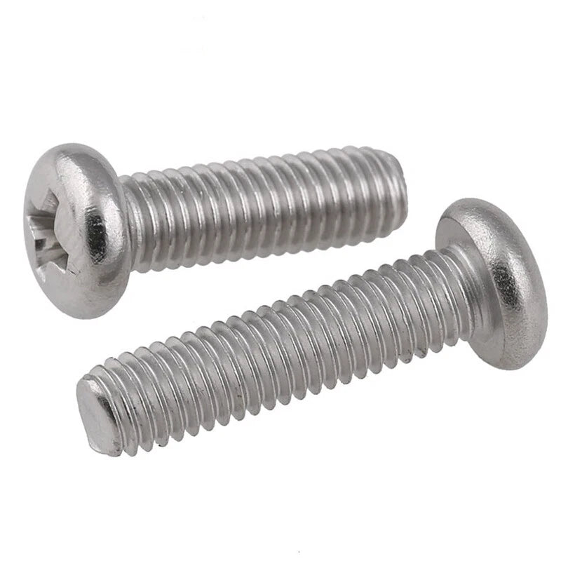 M6 M8 M10 Phillips Pan Head Machine Screws — 304 A2 Stainless Steel - HomeDIYer