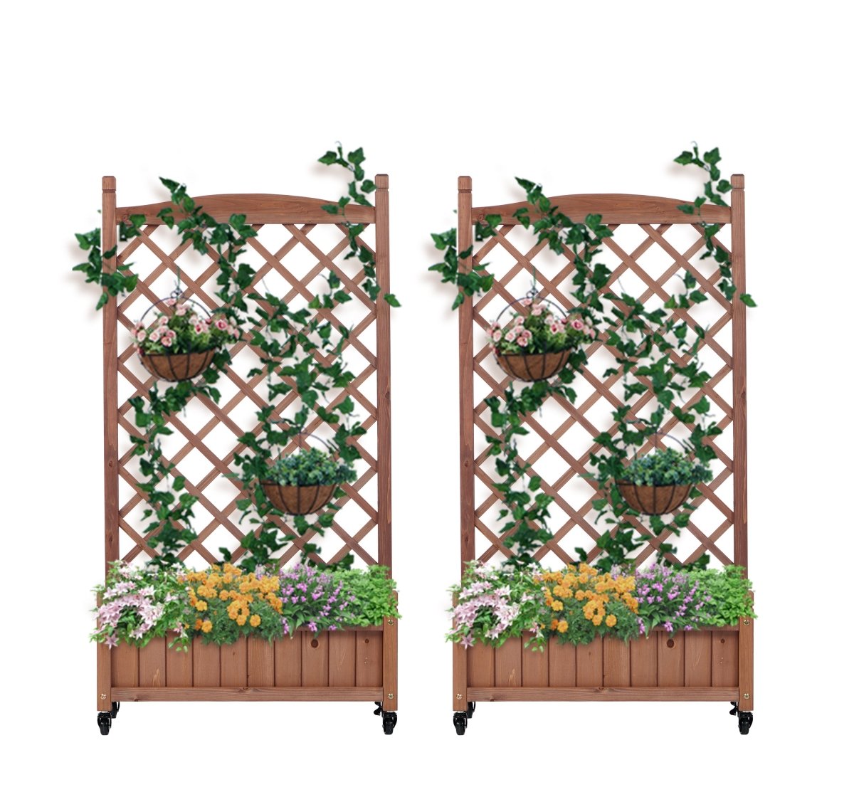 Raised Garden Bed with Legs, Elevated Wooden Planter Box for Outdoor Plants Flowers Fruits Vegetable Herb Growing - HomeDIYer