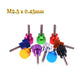 Short Step Thumb Screws – 7/8/9mm Shoulder, Anodised Aluminium Knob + Stainless Thread (M3–M6, 10 Colours)